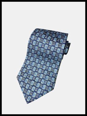 Barrington Blue Geometric Silk Tie